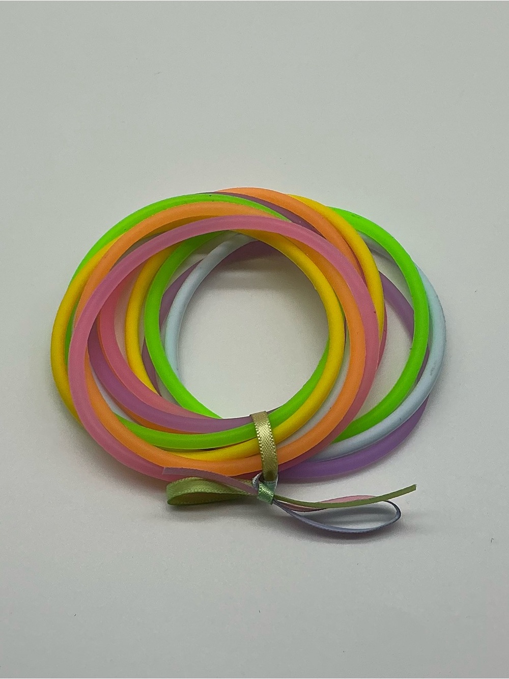 Set of 12 Pastel Rainbow Jelly Bracelets